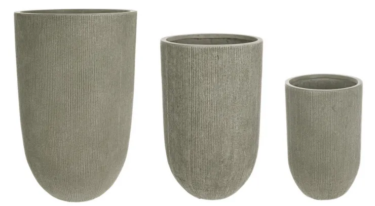 Vasi E Coprivasi>Bizzotto SET3 VASO BRUSH TO ALTO SALVIA