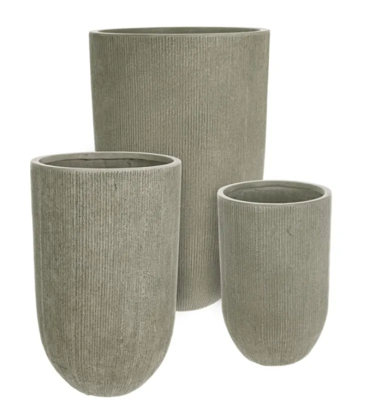 Vasi E Coprivasi>Bizzotto SET3 VASO BRUSH TO ALTO SALVIA