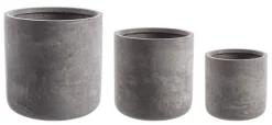 Vasi E Coprivasi>Bizzotto SET3 VASO CEMENT CIL GRIGIO