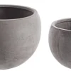 Vasi E Coprivasi>Bizzotto SET2 VASO CEMENT SFERA GRIGIO