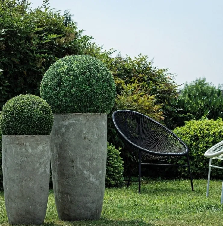 Vasi E Coprivasi>Bizzotto SET2 VASO CEMENT TO ALTO GRIGIO