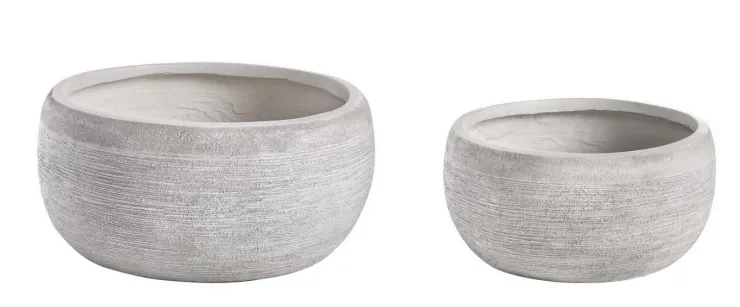 Vasi E Coprivasi>Bizzotto SET2 VASO GRAFFITI CIOTOLA BIANCO