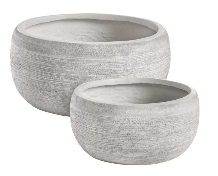 Vasi E Coprivasi>Bizzotto SET2 VASO GRAFFITI CIOTOLA BIANCO