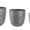 Vasi E Coprivasi>Bizzotto SET3 VASO PYRAMID BOMB ANTRACITE
