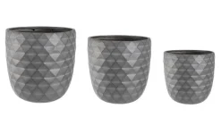 Vasi E Coprivasi>Bizzotto SET3 VASO PYRAMID BOMB ANTRACITE