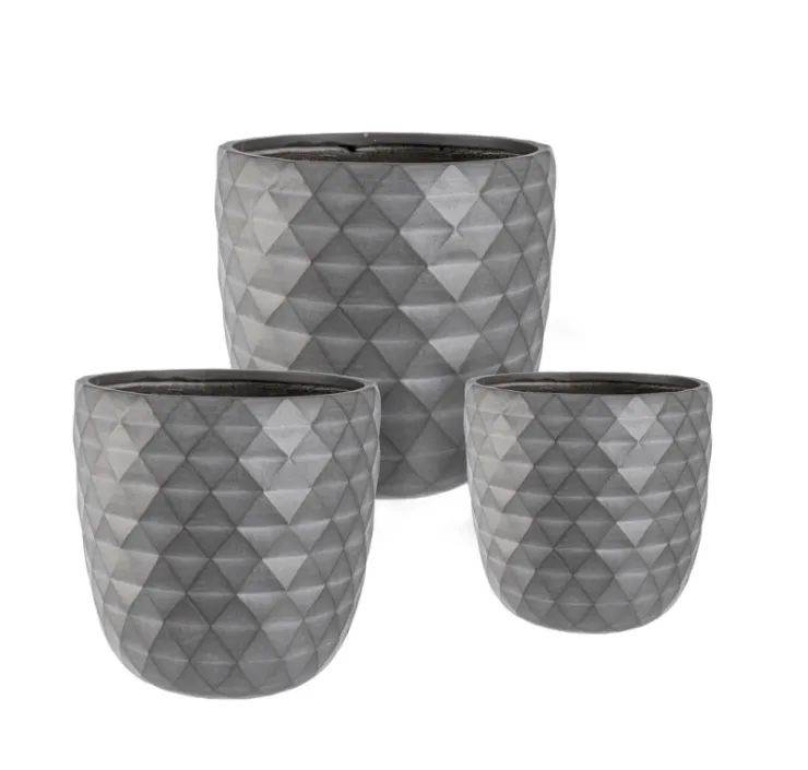 Vasi E Coprivasi>Bizzotto SET3 VASO PYRAMID BOMB ANTRACITE