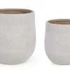 Vasi E Coprivasi>Bizzotto SET2 VASO RIGO BOMB BEIGE ALTO