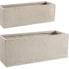 Vasi E Coprivasi>Bizzotto SET2 VASO ROCCIA RETT BASSO SABBIA