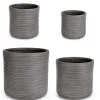 Vasi E Coprivasi>Bizzotto SET4 VASO TRESSAGE CIL ANTRACITE
