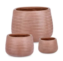 Vasi E Coprivasi>Bizzotto SET3 VASO TRESSAGE TO TERRACOTTA
