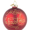 Sfere>Bizzotto SFERA VT MERRY CHRISTMAS ROSSO D80