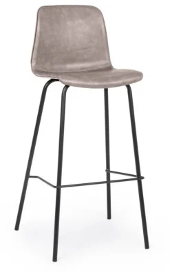 Sgabelli Bar>Bizzotto SGABELLO BAR IN ECOPELLE BEIGE - KYRA