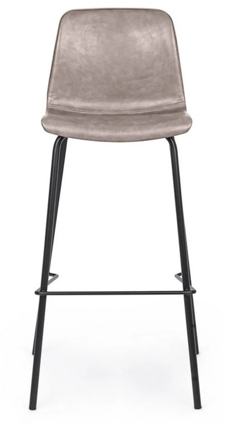 Sgabelli Bar>Bizzotto SGABELLO BAR IN ECOPELLE BEIGE - KYRA