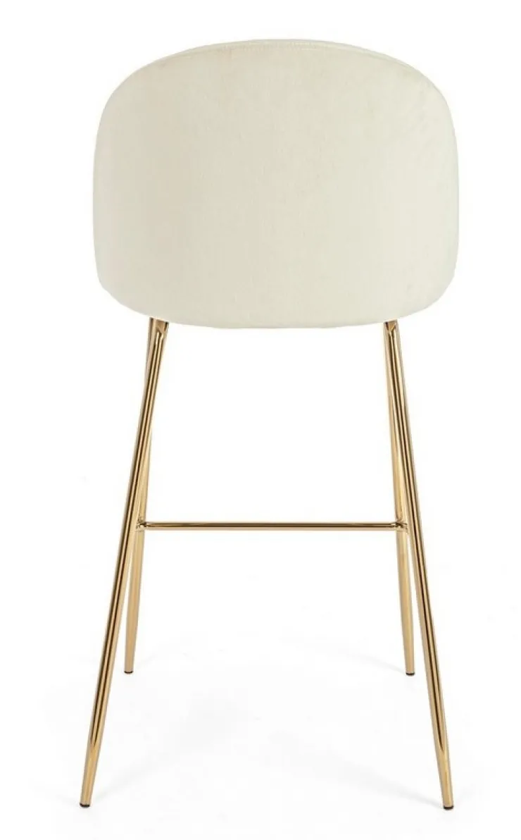 Sgabelli Bar>Bizzotto SGABELLO BAR IN VELLUTO BIANCO - CARRY