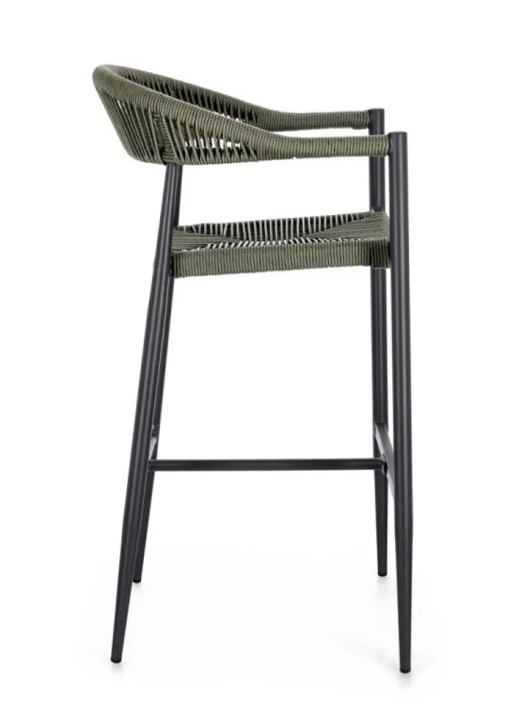 Sgabelli>Bizzotto SGABELLO BAR JANDIA ANTRACITE/VERDE