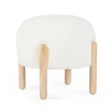 Sgabelli>Bizzotto SGABELLO EFFETTO BOUCLE' BIANCO - DAYLA