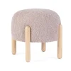 Sgabelli>Bizzotto SGABELLO EFFETTO BOUCLE' ROSA ANTICO - DAYLA