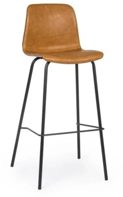 Sgabelli Bar>Bizzotto SGABELLO IN ECOPELLE COLOR CUOIO - KYRA