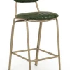Sgabelli Bar>Bizzotto SGABELLO IN ECOPELLE VERDE SCURO - ADDY