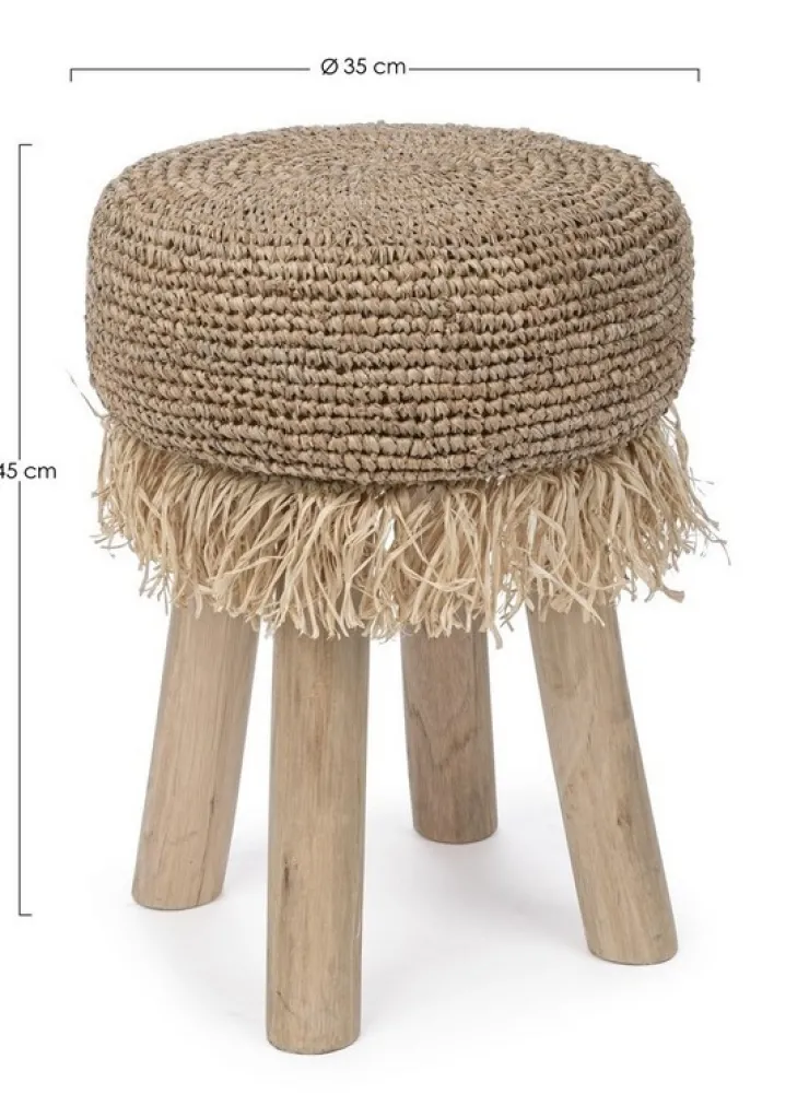 Sgabelli>Bizzotto SGABELLO IN FIBRE NATURALI G01 - FLORINDA