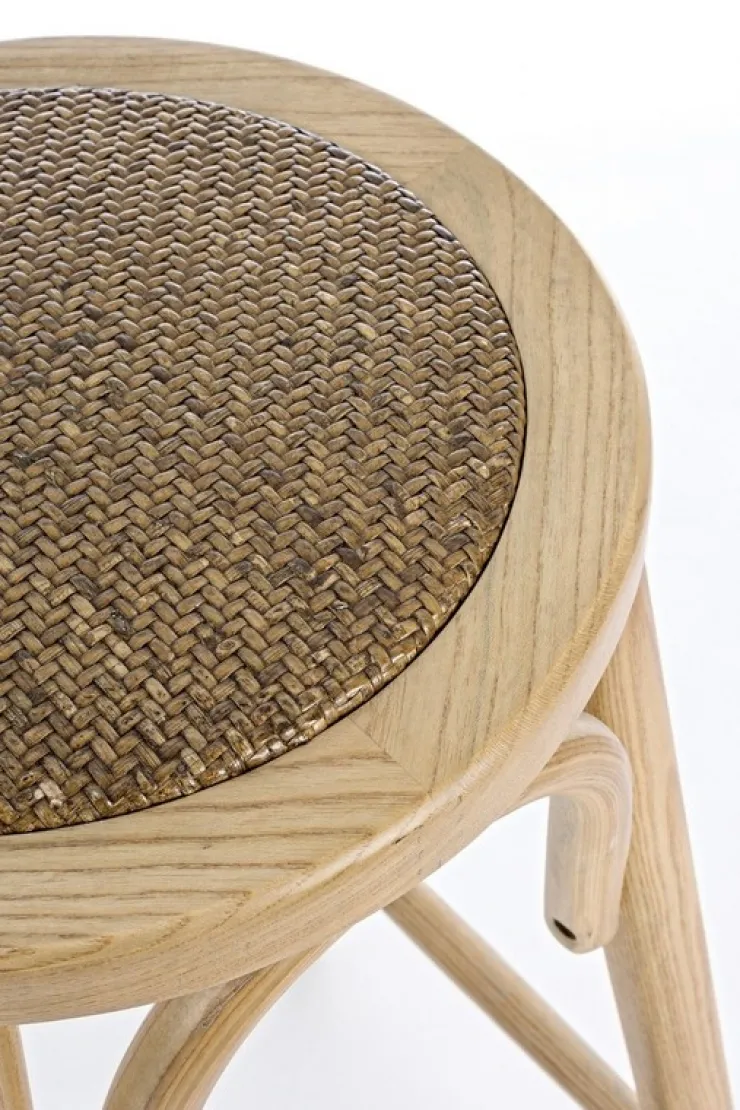 Sgabelli Bar>Bizzotto SGABELLO IN LEGNO NATURALE - CIRCLE