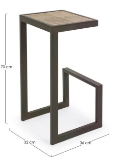 Sgabelli Bar>Bizzotto SGABELLO IN METALLO H70 - BLOCKS