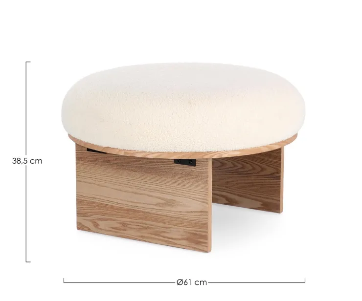 Pouf>Bizzotto SGABELLO IN TESSUTO NATURALE - ANNUSKA