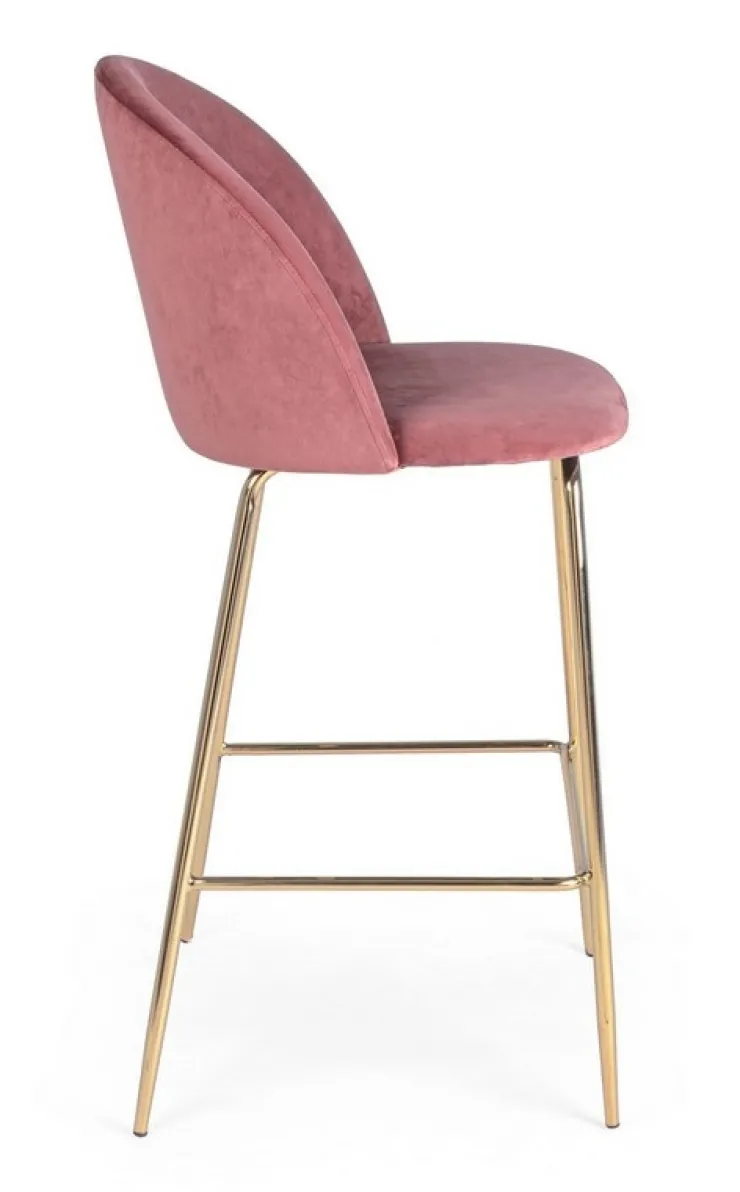 Sgabelli Bar>Bizzotto SGABELLO IN VELLUTO BLUSH - CARRY