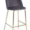 Sgabelli Bar>Bizzotto SGABELLO IN VELLUTO GRIGIO SCURO - CARRY