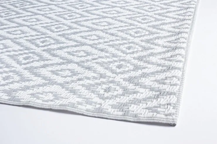 Tappeti Per Esterno>Bizzotto TAPPETO GRIGIO BIANCO 120X180 - RHOMBUS