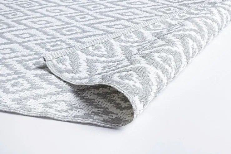 Tappeti Per Esterno>Bizzotto TAPPETO GRIGIO BIANCO 120X180 - RHOMBUS