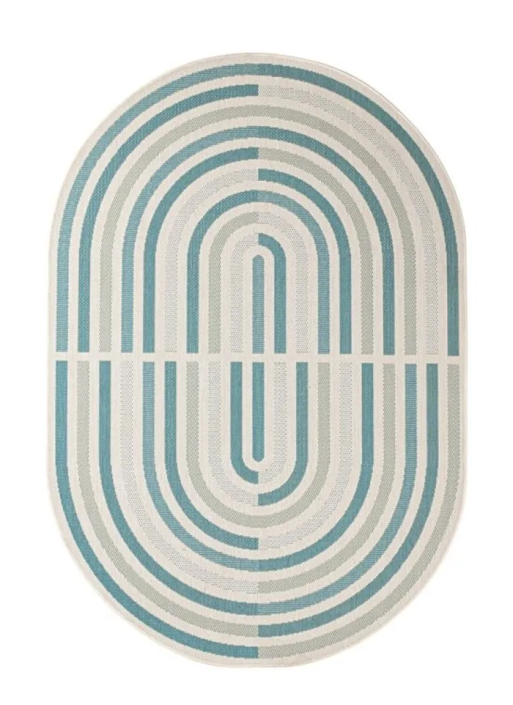 Tappeti Per Esterno>Bizzotto TAPPETO NOUR VERDE OV BLU BEIGE 160X229