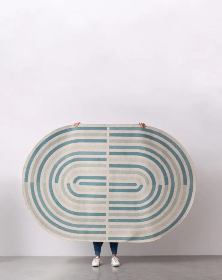 Tappeti Per Esterno>Bizzotto TAPPETO NOUR VERDE OV BLU BEIGE 160X229