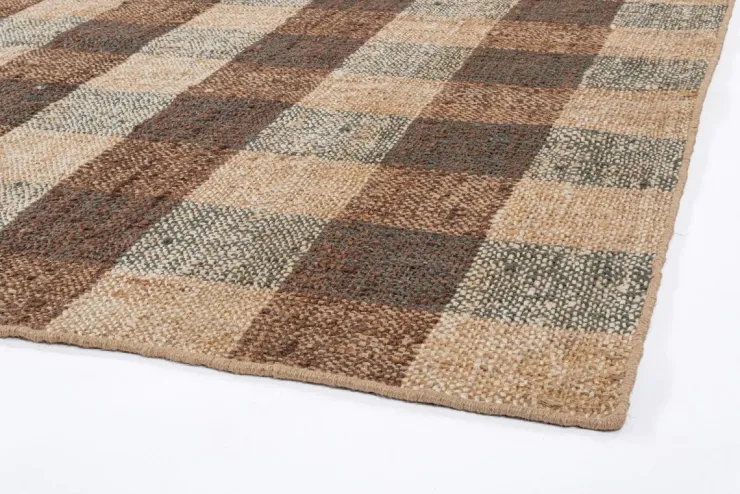 Tappeti>Bizzotto TAPPETO RUANDA QUADRI MARRONE 200X300