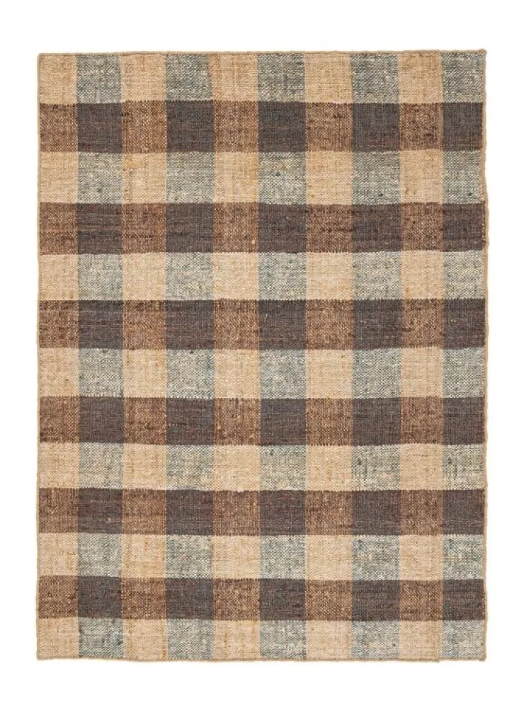 Tappeti>Bizzotto TAPPETO RUANDA QUADRI MARRONE 160X230