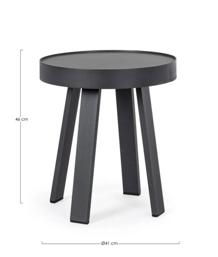 Tavolini>Bizzotto TAVOLINO D41 ANTRACITE QS22 - SPYRO
