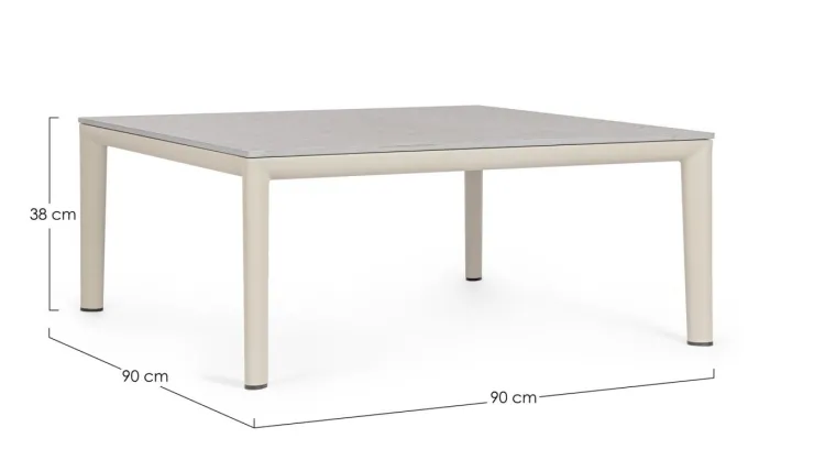 Tavolini>Bizzotto TAVOLINO GERALD 90X90 PELICAN