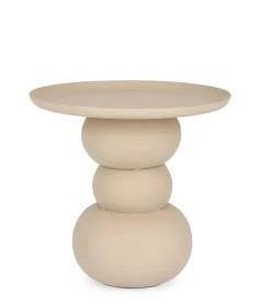 Tavolini>Bizzotto TAVOLINO IN ACCIAIO BEIGE - ALPA