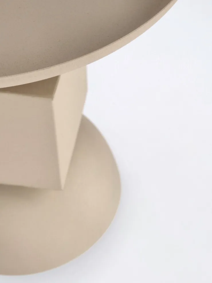 Tavolini>Bizzotto TAVOLINO IN ACCIAIO BEIGE - ALKA
