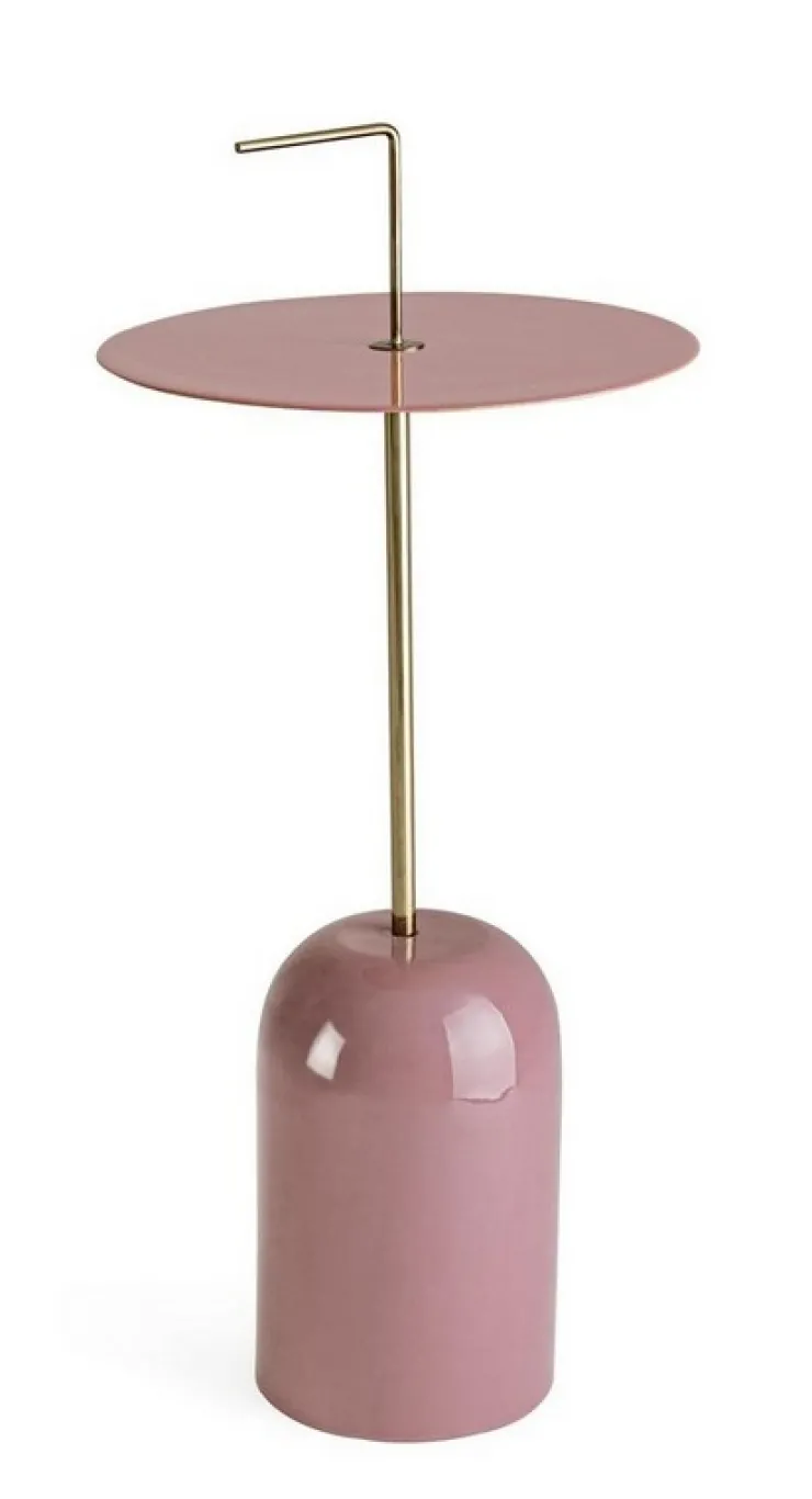 Tavolini>Bizzotto TAVOLINO IN ACCIAIO ROSA D30 - TULASI