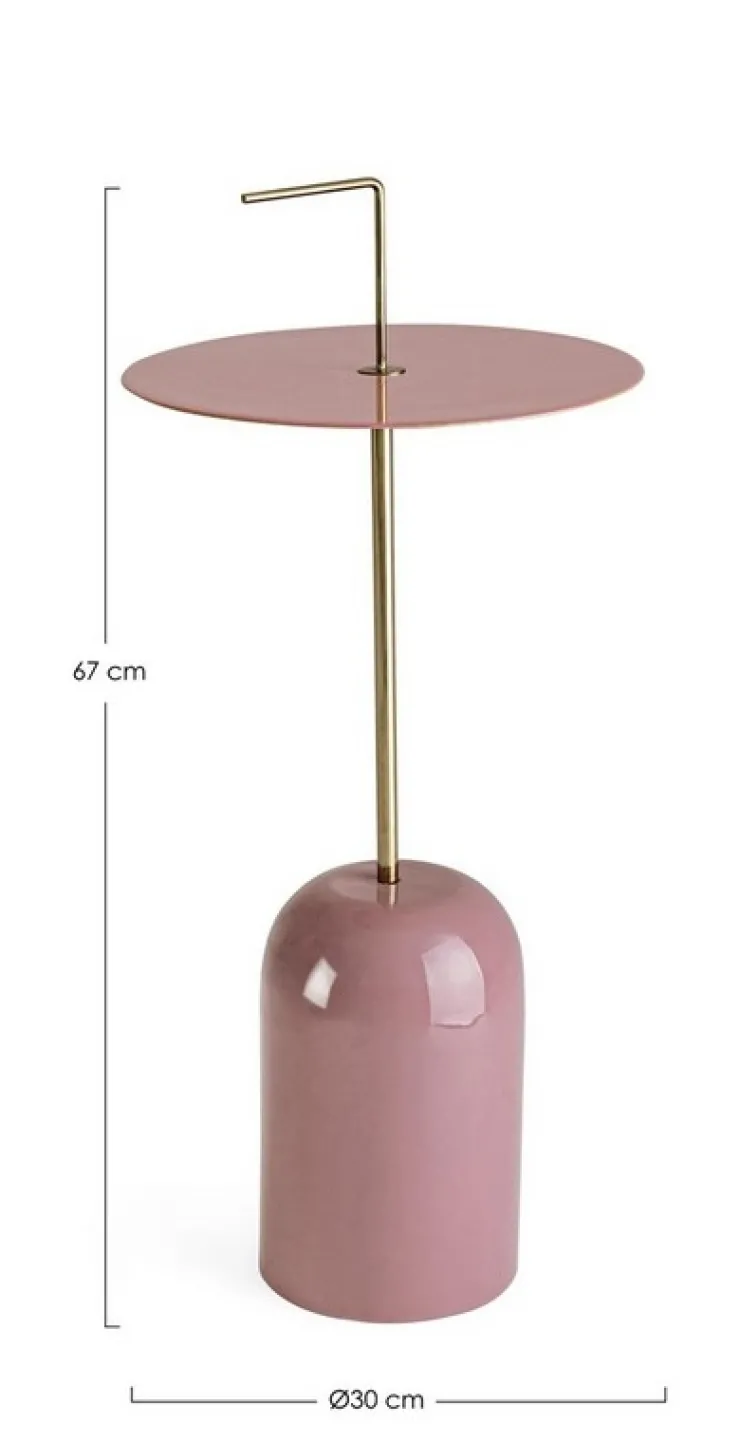 Tavolini>Bizzotto TAVOLINO IN ACCIAIO ROSA D30 - TULASI