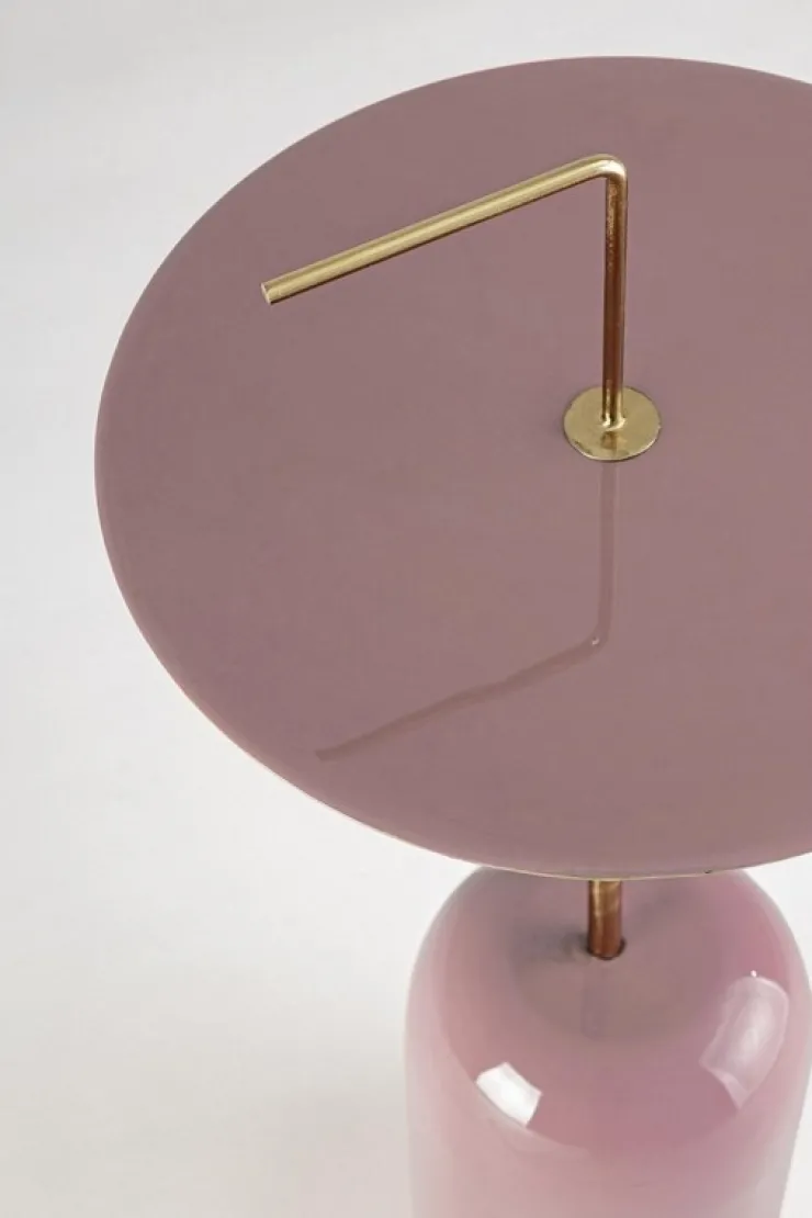 Tavolini>Bizzotto TAVOLINO IN ACCIAIO ROSA D30 - TULASI