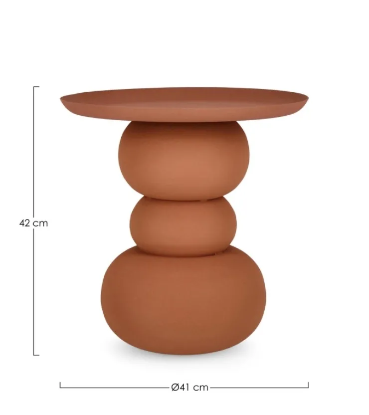 Tavolini>Bizzotto TAVOLINO IN ACCIAIO TERRACOTTA - ALPA