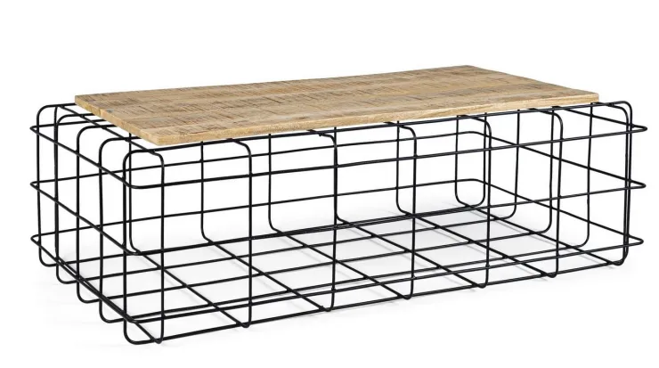 Tavolini>Bizzotto TAVOLINO IN ACCIAIO 110X65 - TRELLIS