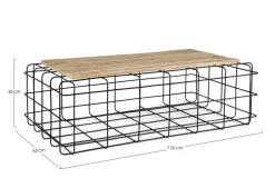 Tavolini>Bizzotto TAVOLINO IN ACCIAIO 110X65 - TRELLIS