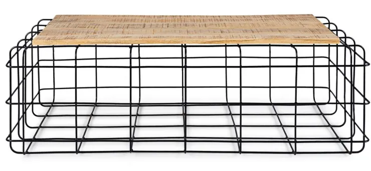 Tavolini>Bizzotto TAVOLINO IN ACCIAIO 110X65 - TRELLIS