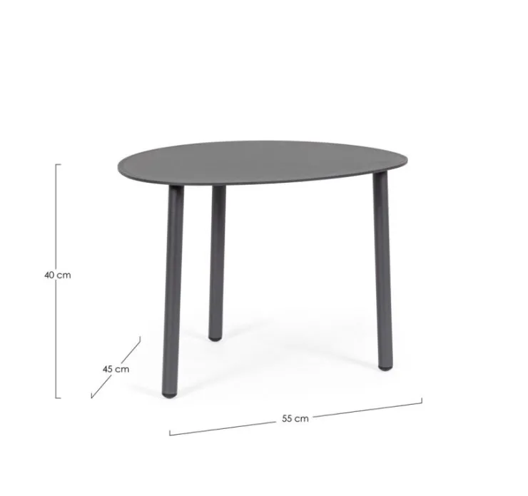 Tavolini>Bizzotto TAVOLINO IN ALLUMINIO ANTRACITE QS22 - SPARKY