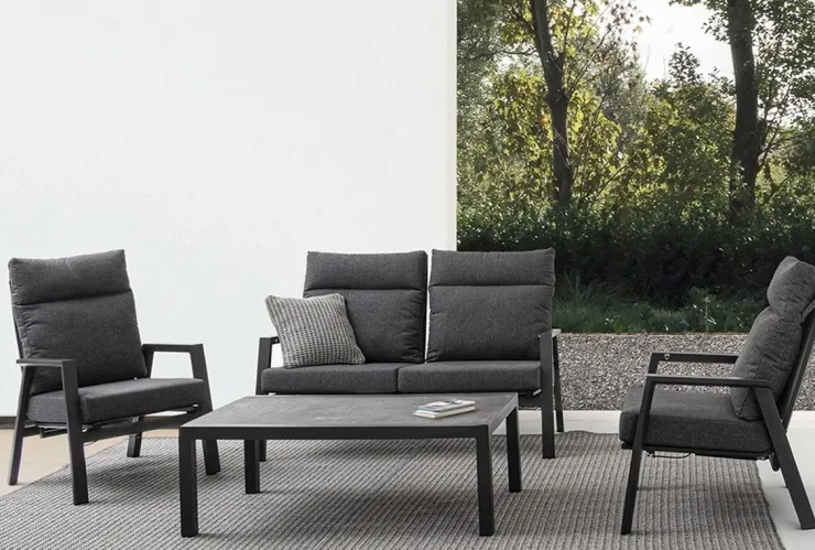 Tavolini>Bizzotto TAVOLINO IN ALLUMINIO ANTRACITE JX55 - KLEDI