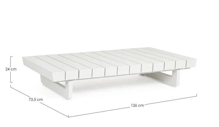Tavolini>Bizzotto TAVOLINO IN ALLUMINIO BIANCO WG20 - INFINITY