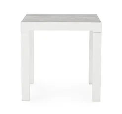 Tavolini>Bizzotto TAVOLINO IN ALLUMINIO BIANCO JX11 - KLEDI